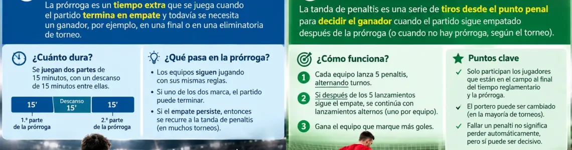 Guía para aficionados que empiezan desde cero: ¿Qué son la prórroga y la tanda de penaltis?