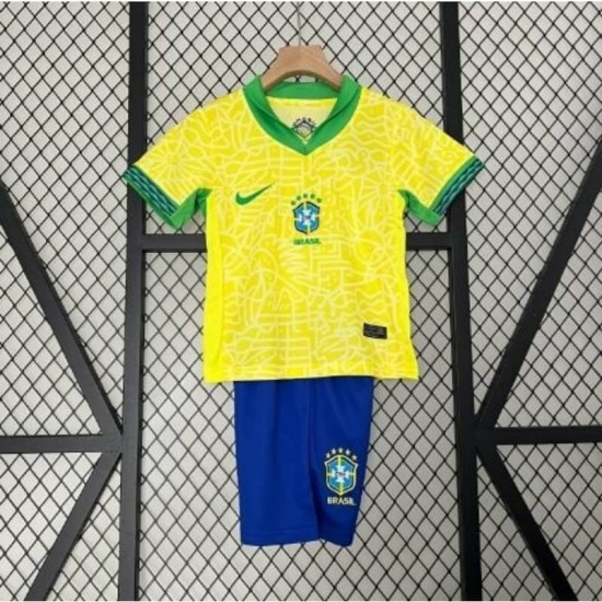 Camiseta Brasil 2024/2025 Local Niño Kit