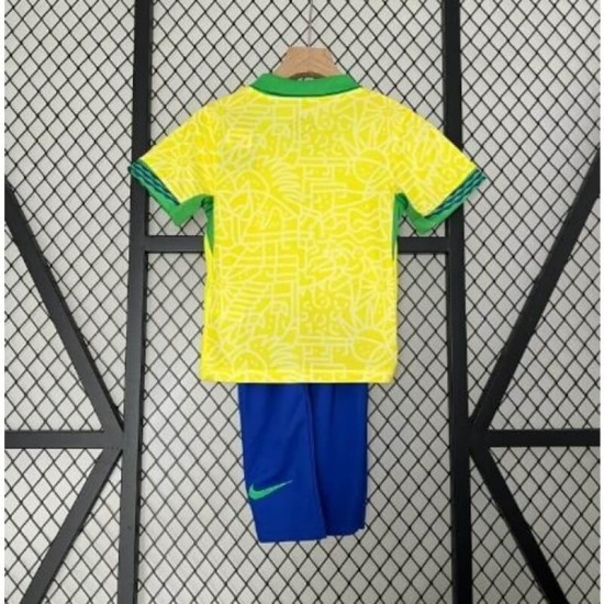 Camiseta Brasil 2024/2025 Local Niño Kit