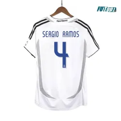 Camiseta SERGIO RAMOS 4 Calidad AAA Real Madrid Home Primera Equipación 2006/07 Vintage