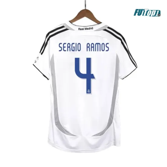 Camiseta SERGIO RAMOS 4 Calidad AAA Real Madrid Home Primera Equipación 2006/07 Vintage
