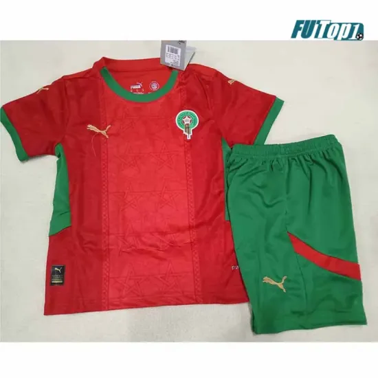 Camiseta Calidad Premium Marruecos Home Primera Equipación 2025 Niño