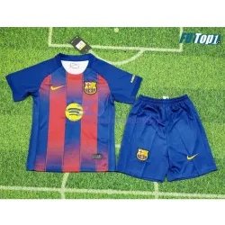 Camiseta Futbol Barcelona 2025/26 Rojo/Azul Niño