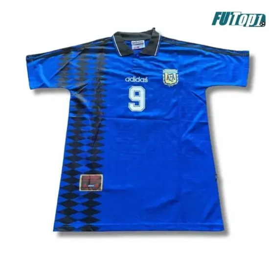 Camiseta BATISTUTA 9 Futbol Argentina Away Segunda Equipación 1994 Vintage