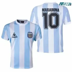 Camiseta MARADONA 10 Replica Argentina Local 1986 Retro