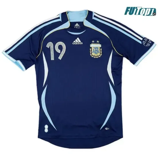 Camiseta MESSI 19 Barata Argentina Segunda Equipación 2006 Retro Clasico