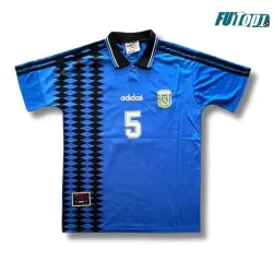 Camiseta REDONDO 5 Calidad Premium Argentina Visitante Segunda Equipación 1994 Retro