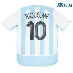 Camiseta RIQUELME 10 Calidad AAA Argentina Visitante Segunda Equipación 2006 Vintage