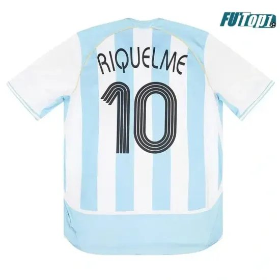Camiseta RIQUELME 10 Calidad AAA Argentina Visitante Segunda Equipación 2006 Vintage