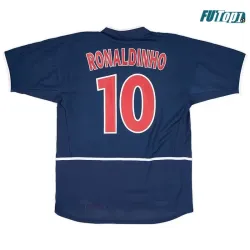 Camiseta Calidad Premium RONALDINHO 10 PSG Local 2002/03 Antigua