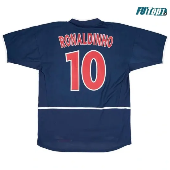 Camiseta Calidad Premium RONALDINHO 10 PSG Local 2002/03 Antigua