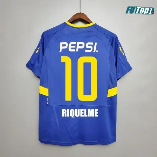 Camiseta Futbol RIQUELME 10 Boca Juniors Primera Equipación 2003/04 Vintage