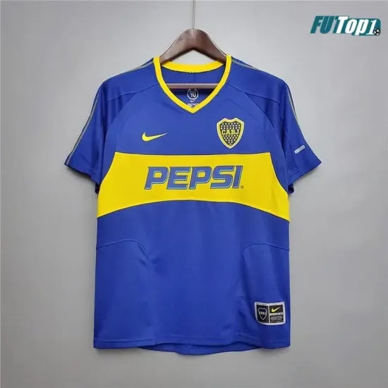 Camiseta Futbol RIQUELME 10 Boca Juniors Primera Equipación 2003/04 Vintage