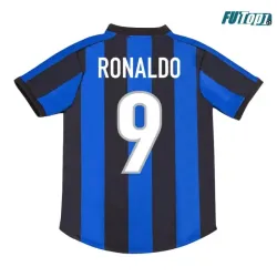 Camiseta Barata RONALDO 9 Inter de Milán Home 1998/99 Vintage