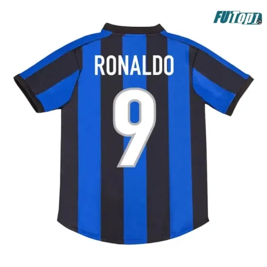 Camiseta Barata RONALDO 9 Inter de Milán Home 1998/99 Vintage