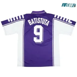 Camiseta Calidad Premium BATISTUTA 9 Florencia Home 1999/00 Antigua