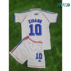 Camiseta Calidad Premium ZIDANE 10 Francia Segunda Equipación 1998 Retro Equipación
