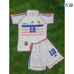 Camiseta Calidad Premium ZIDANE 10 Francia Segunda Equipación 1998 Retro Equipación