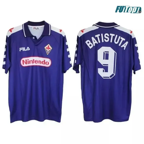 Camiseta Calidad THAI BATISTUTA 9 Florencia Local Primera Equipación 1998 Retro