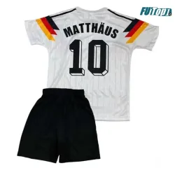 Camiseta Calidad THAI MATTHÄUS 10 Alemania Primera Equipación 1990 Antigua Niño