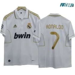 Camiseta Calidad THAI RONALDO 7 Real Madrid Local Primera Equipación 2011/12 Retro