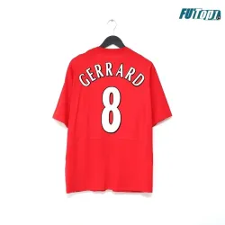 Camiseta Barata GERRARD 8 Liverpool Home Primera Equipación 2004/05 Retro Clasico