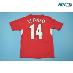 Camiseta Calidad THAI ALONSO 14 Liverpool Home 2004/05 Retro