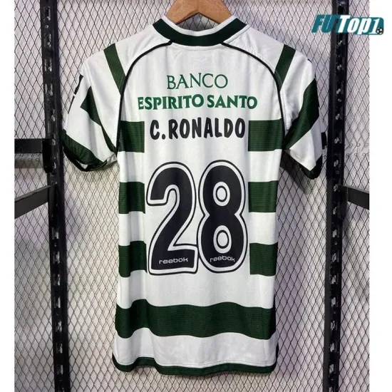 Camiseta Replica C.RONALDO 28 Lisboa Primera Equipación 2002/03 Antigua
