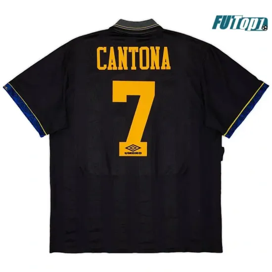 Camiseta Barata CANTONA 7 Manchester United Visitante Segunda Equipación 1993/94 Vintage