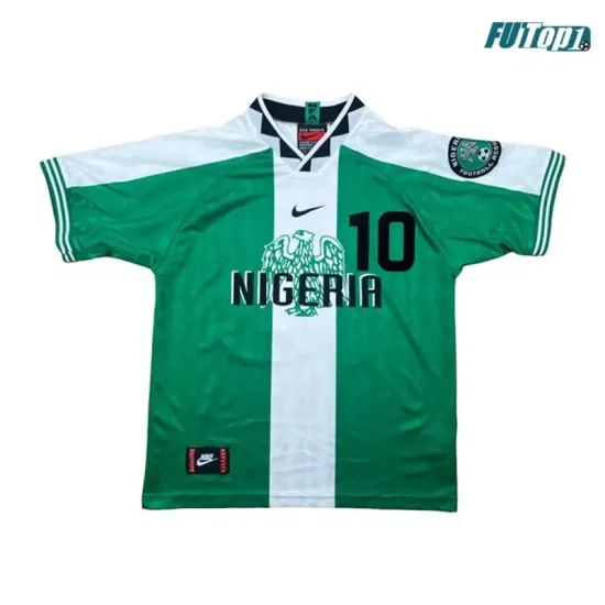 Camiseta Calidad Premium OKOCHA 10 Nigeria Local 1996 Retro
