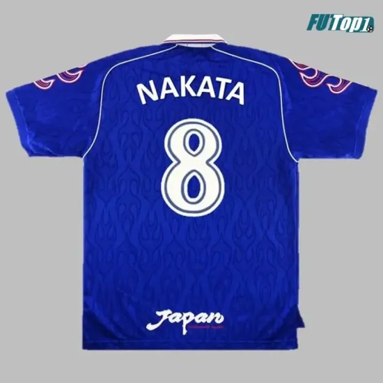 Camiseta Futbol NAKATA 8 Japón Home Primera Equipación 1998 Vintage