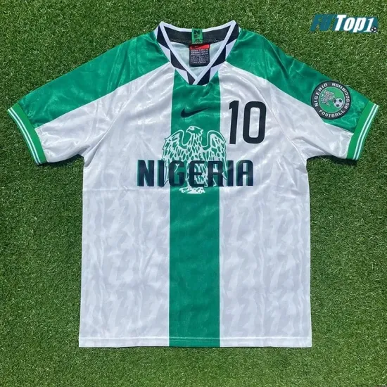 Camiseta Futbol OKOCHA 10 Nigeria Visitante 1996 Vintage