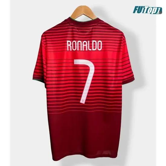 Camiseta Replica RONALDO 7 Portugal Home Primera Equipación 2014 Retro