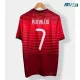 Camiseta Replica RONALDO 7 Portugal Home Primera Equipación 2014 Retro