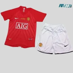Camiseta Barata RONALDO 7 Manchester United Local Primera Equipación 2007/08 Retro Clasico Niño
