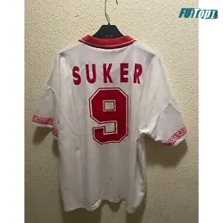 Camiseta Barata SUKER 9 Sevilla Local Primera Equipación 1994/96 Retro Clasico
