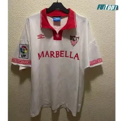 Camiseta Barata SUKER 9 Sevilla Local Primera Equipación 1994/96 Retro Clasico