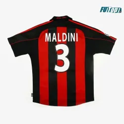 Camiseta Calidad AAA MALDINI 3 AC Milan Primera Equipación 2000/01 Retro Clasico