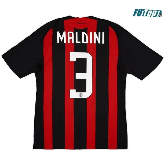 Camiseta Calidad Premium MALDINI 3 AC Milan Local 2008/09 Retro