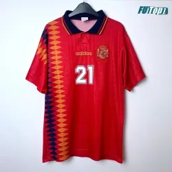 Camiseta Calidad THAI LUIS ENRIQUE 21 España Primera Equipación 1994 Retro