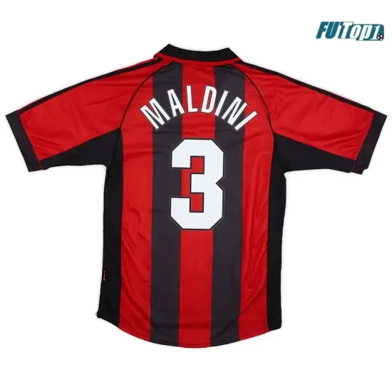 Camiseta Calidad THAI MALDINI 3 AC Milan Local Primera Equipación 1998/99 Antigua