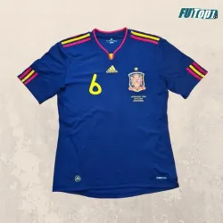 Camiseta Futbol A.INIESTA 6 España Away Segunda Equipación 2010 Retro Clasico