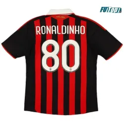 Camiseta Replica RONALDINHO 80 AC Milan Primera Equipación 2009/10 Antigua