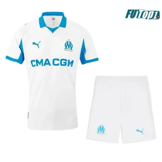 Camiseta Calidad Premium Olympique Marsella Local 2025/26 (Camiseta + Pantalón Corto)