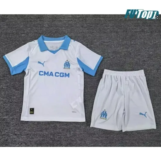 Camiseta Calidad Premium Olympique Marsella Local 2025/26 (Camiseta + Pantalón Corto)