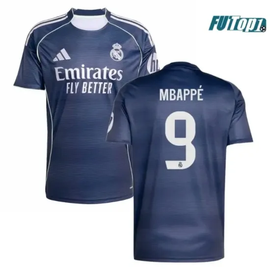 Camiseta Calidad THAI MBAPPÉ 9 Real Madrid Visitante Segunda Equipación 2025/26