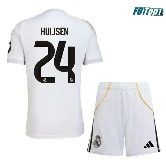 Camiseta Calidad THAI HUIJSEN 24 Real Madrid Primera Equipación 2025/26 Niño
