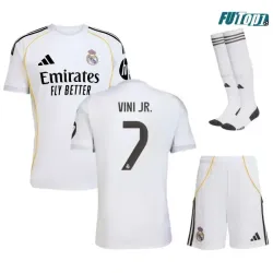 Camiseta Futbol VINI JR. 7 Real Madrid Home 2025/26 Niño