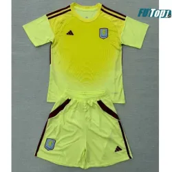Camiseta Barata de Portero Aston Villa 2025/26 Amarillo Niño
