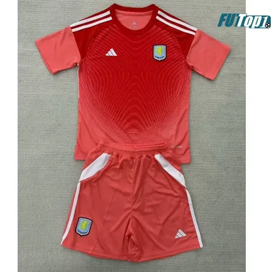 Camiseta Replica de Portero Aston Villa 2025/26 Naranja (Camiseta + Pantalón Corto)